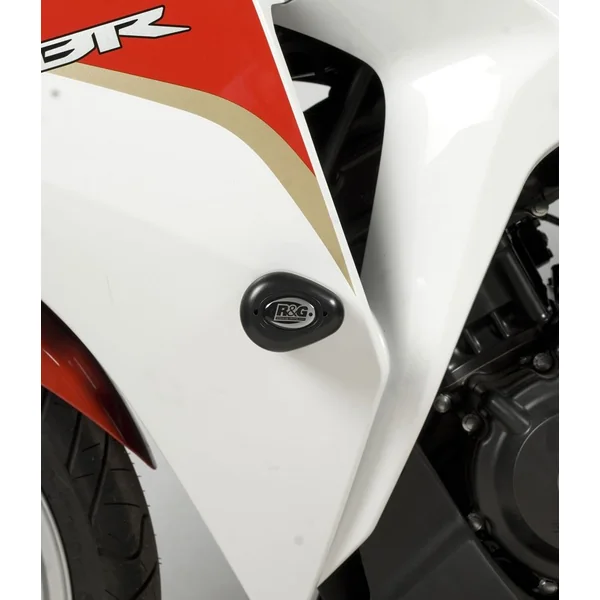 R&G Aero Style Crash Protectors for Honda CBR250R ’11-’14, White - Image 2