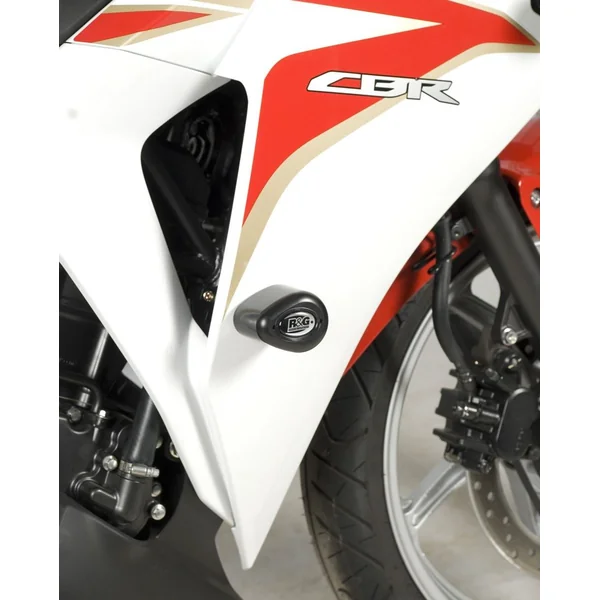 R&G Aero Style Crash Protectors for Honda CBR250R ’11-’14, White - Image 4