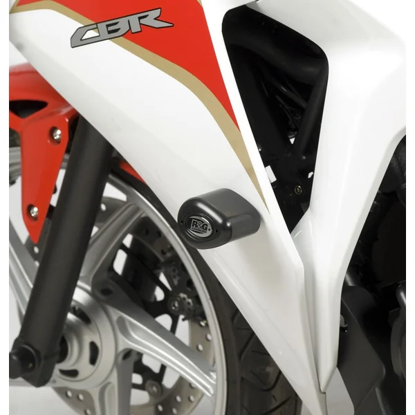 R&G Aero Style Crash Protectors for Honda CBR250R ’11-’14, White - Image 6