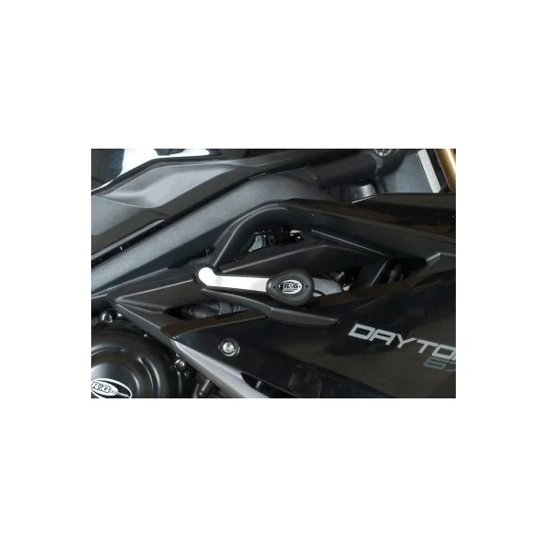 R&G Aero Style Crash Protectors for Triumph Daytona 675 ’13-’16, White (CP0333WH) - Image 3