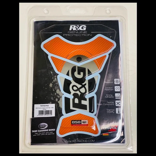 R&G Racing Carbon Tank Pad | KTM Orange