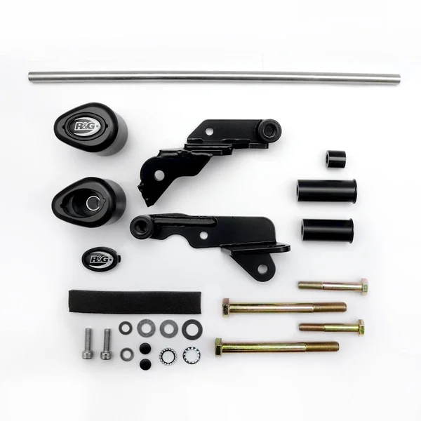 R&G Racing Crash Protectors- Aero Style (Non-Drill) for Suzuki Hayabusa ’21-’22 | Black - Image 2