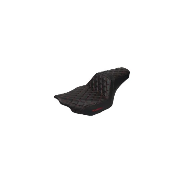 Rise Up Seat for Harley® Touring '23.5-'25 (Diamond / Red Stitch)