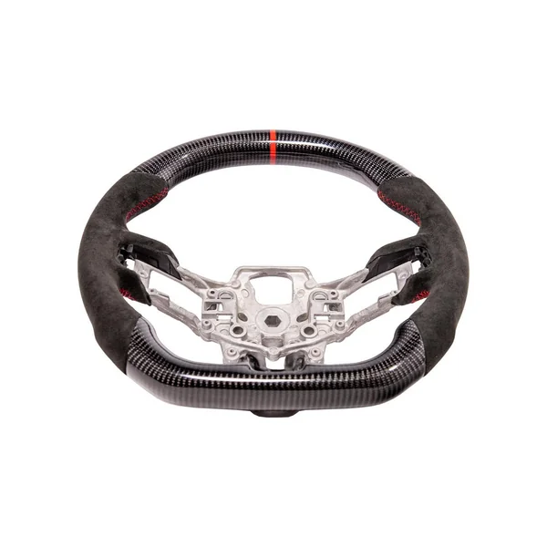 S550 Mustang Carbon Fiber Steering Wheel w/o Button Cover, Alcantara Grips2015-2017 Ford Mustang - Image 2