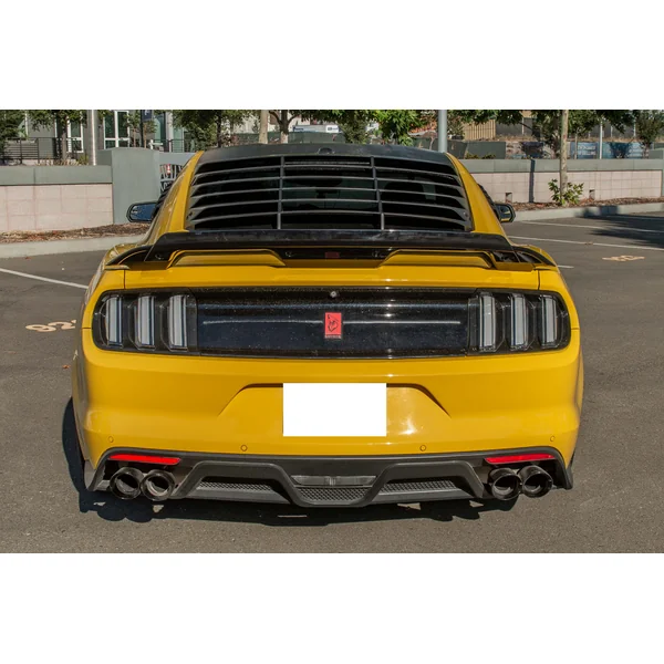 S550 Mustang GT500-Style Track Package Rear Wickerbill Spoiler, Gloss Black2015-2023 Ford Mustang - Image 4