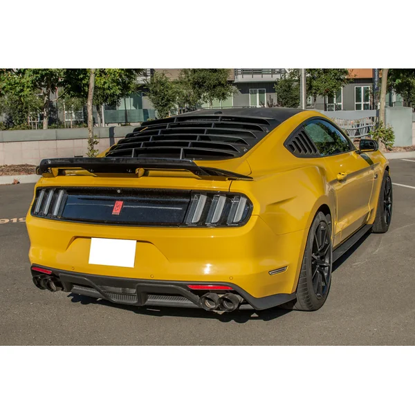 S550 Mustang GT500-Style Track Package Rear Wickerbill Spoiler, Gloss Black2015-2023 Ford Mustang - Image 5