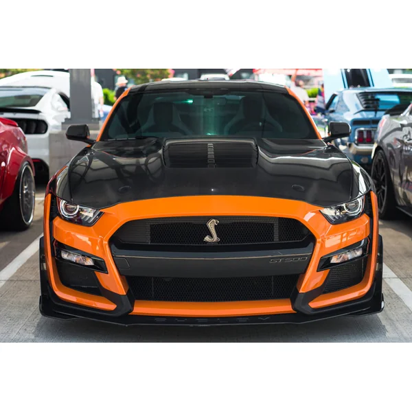 S550 Mustang Hood Vent Cover, Carbon Fiber2020-2022 Ford Mustang GT500 - Image 3