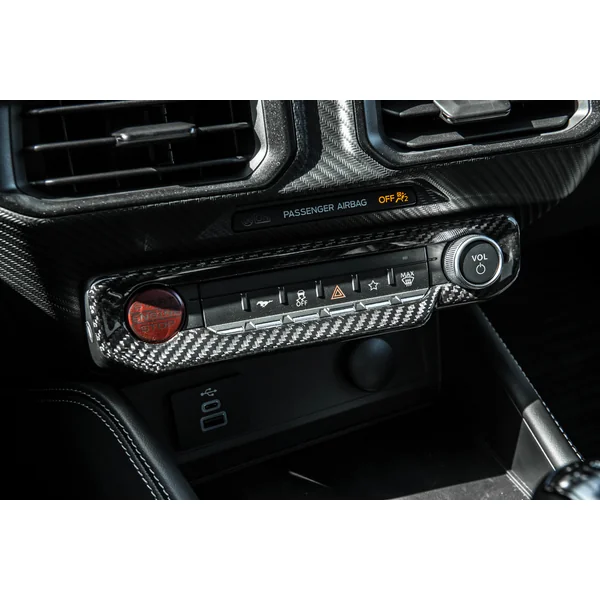 S650 Mustang AC Control Panel Cover, Carbon Fiber2024-2026 Ford Mustang - Image 3
