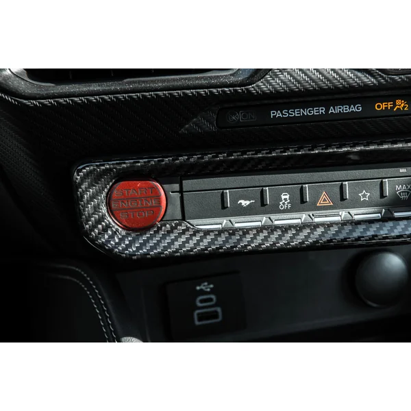 S650 Mustang AC Control Panel Cover, Carbon Fiber2024-2026 Ford Mustang - Image 4