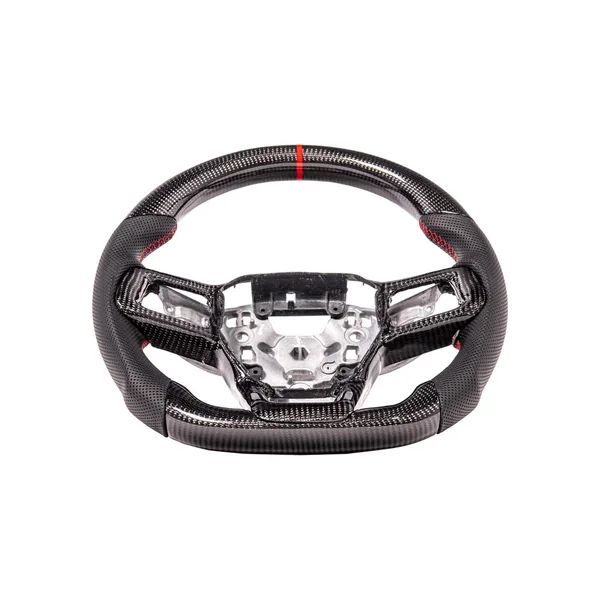 S650 Mustang Carbon Fiber Steering Wheel w/ Button Cover, Alcantara Grips2024-2026 Ford Mustang - Image 2