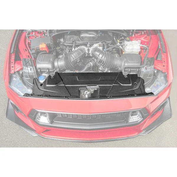 S650 Mustang Engine Panel Trim Radiator Cover, Carbon Fiber2024-2026 Ford Mustang