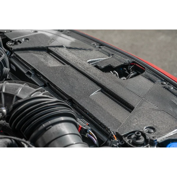 S650 Mustang Engine Panel Trim Radiator Cover, Carbon Fiber2024-2026 Ford Mustang - Image 5