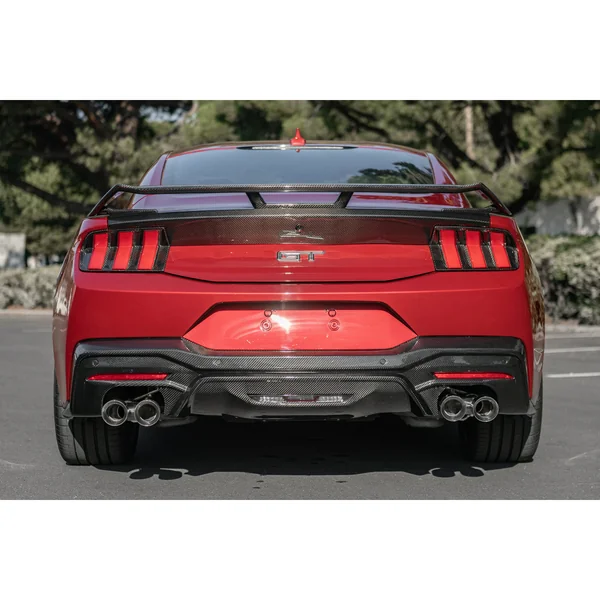 S650 Mustang Factory Style Rear Diffuser, Carbon Fiber2024-2026 Ford Mustang GT & EcoBoost w/ Quad Tips - Image 4