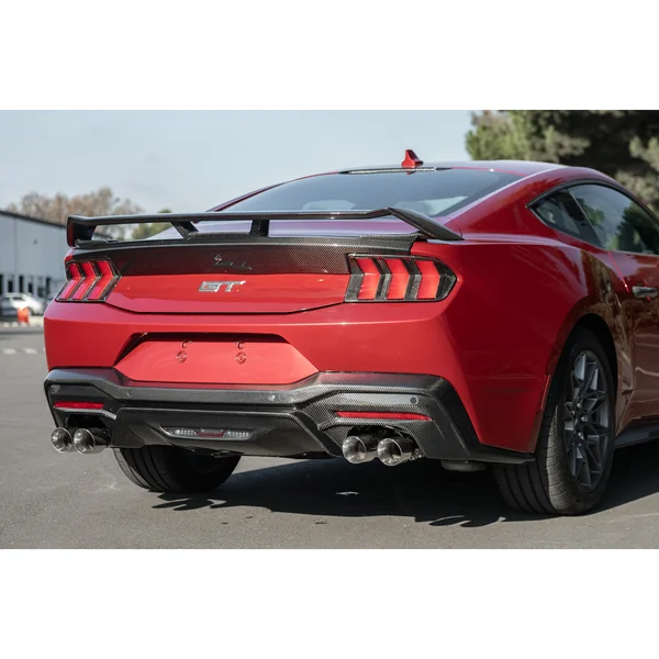 S650 Mustang Factory Style Rear Diffuser, Carbon Fiber2024-2026 Ford Mustang GT & EcoBoost w/ Quad Tips - Image 5