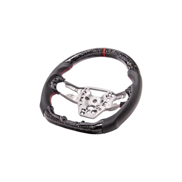 S650 Mustang Forged Carbon Fiber Steering Wheel w/o Button Cover, Perforated Leather Grips2024-2026 Ford Mustang - Image 4