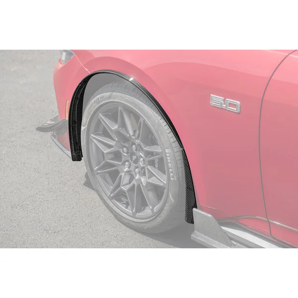 S650 Mustang Front Fender Flares & Rock Guards, Carbon Fiber2024-2026 Ford Mustang - Image 4