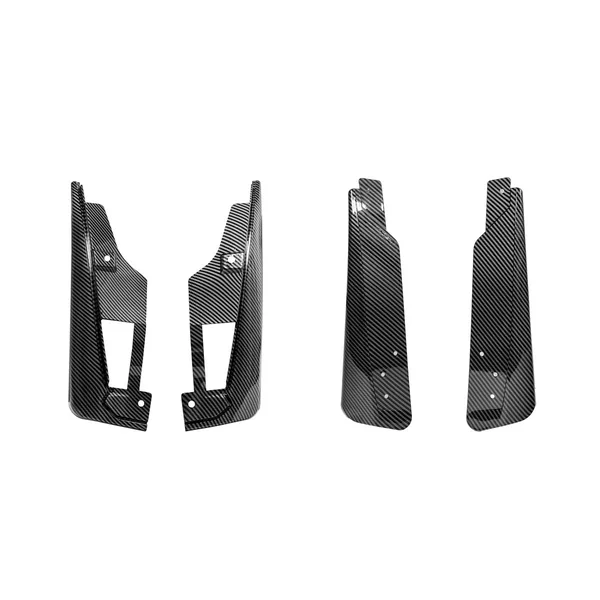 S650 Mustang Front & Rear Rock Guards, Hydro-Dipped Carbon Fiber2024-2026 Ford Mustang - Image 2