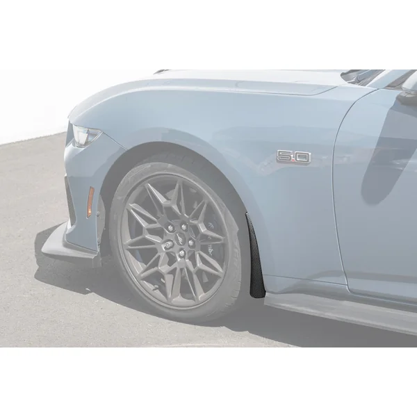 S650 Mustang Front Rock Guards, Hydro-Dipped Carbon Fiber2024-2026 Ford Mustang