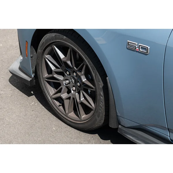 S650 Mustang Front Rock Guards, Hydro-Dipped Carbon Fiber2024-2026 Ford Mustang - Image 3