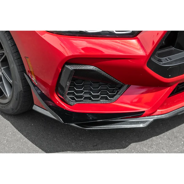 S650 Mustang Front Splitter Canards, Gloss Black2024-2026 Ford Mustang GT - Image 4