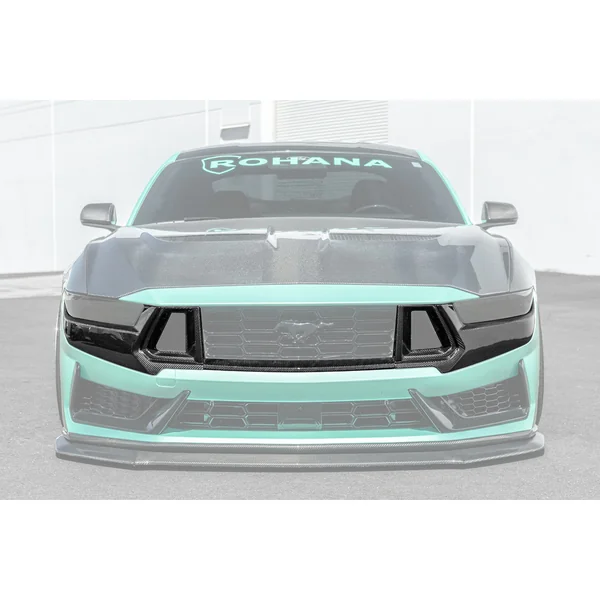 S650 Mustang Front Upper Grille Trim, Carbon Fiber2024-2026 Ford Mustang Dark Horse