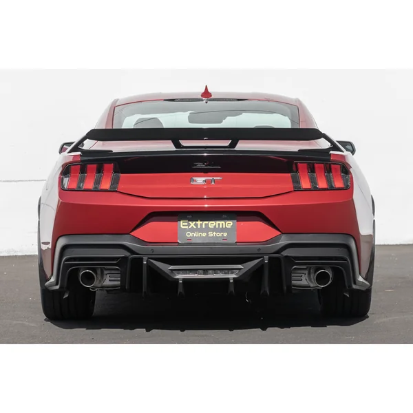 S650 Mustang GT Style Gloss Black Rear Spoiler w/ Carbon Fiber Wickerbill2024-2026 Ford Mustang - Image 7