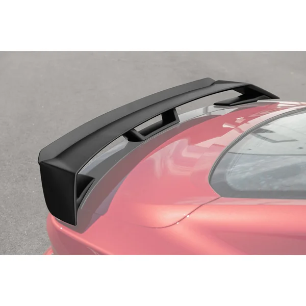 S650 Mustang GT Style Rear Spoiler w/ Wicker Bill, Matte Black2024-2026 Ford Mustang