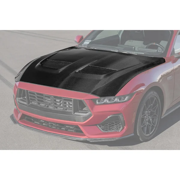 S650 Mustang GTD Style Vented Hood, Carbon Fiber2024-2026 Ford Mustang