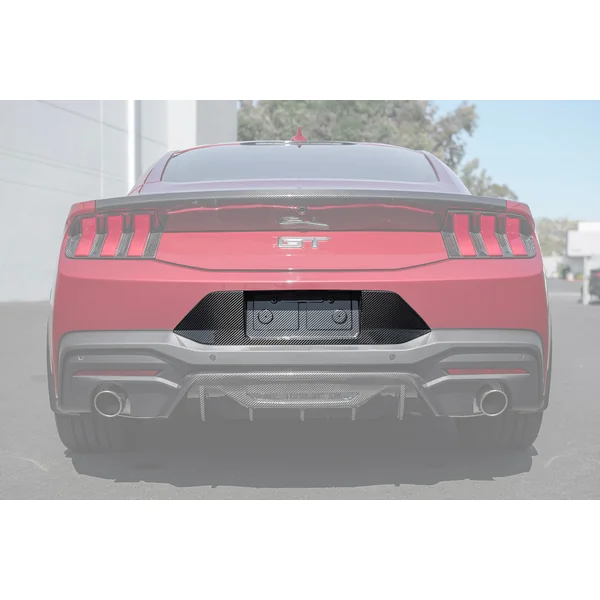 S650 Mustang License Plate Frame Backing Cover, Carbon Fiber2024-2026 Ford Mustang
