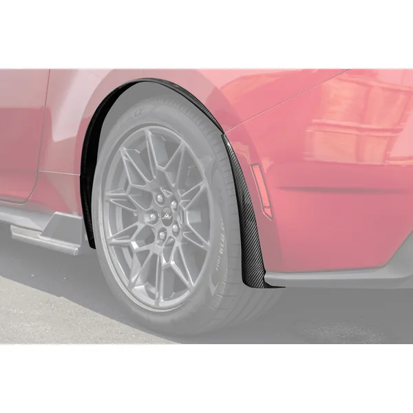 S650 Mustang Rear Fender Flares & Rock Guards, Carbon Fiber2024-2026 Ford Mustang