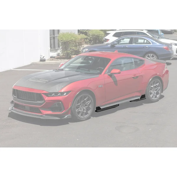 S650 Mustang Side Skirt Extensions, Carbon Fiber2024-2026 Ford Mustang