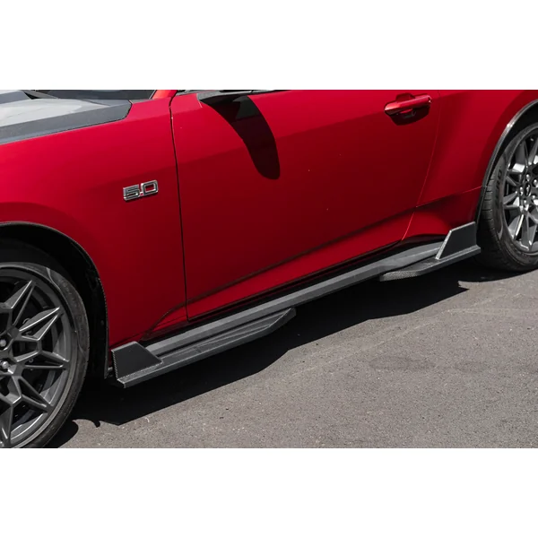 S650 Mustang Side Skirt Extensions, Carbon Fiber2024-2026 Ford Mustang - Image 5