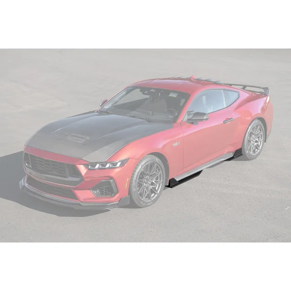 S650 Mustang Side Skirt Extensions, Gloss Black2024-2026 Ford Mustang