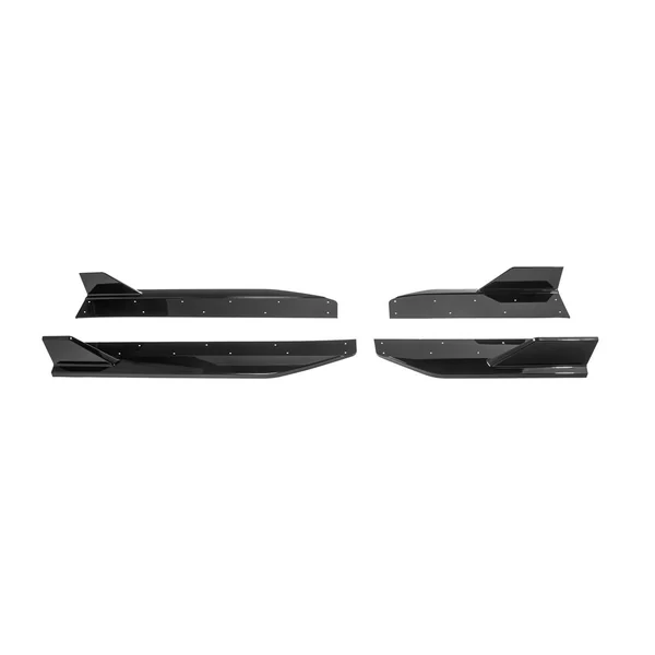 S650 Mustang Side Skirt Extensions, Gloss Black2024-2026 Ford Mustang - Image 2