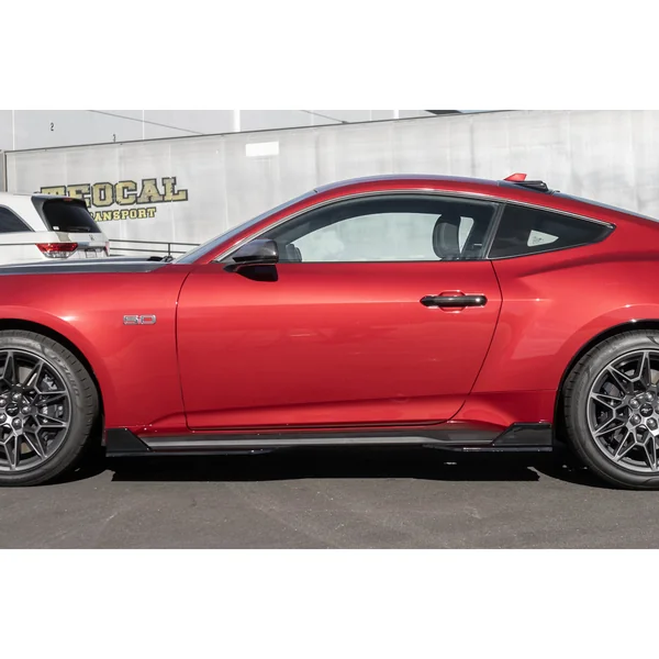 S650 Mustang Side Skirt Extensions, Gloss Black2024-2026 Ford Mustang - Image 3