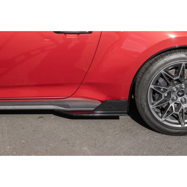 S650 Mustang Side Skirt Extensions, Gloss Black2024-2026 Ford Mustang - Image 4