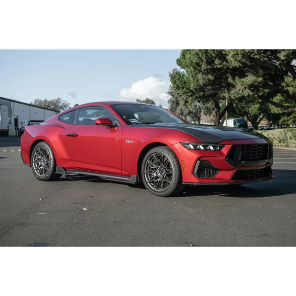 S650 Mustang Side Skirt Extensions, Hydro-Dipped Carbon Fiber2024-2026 Ford Mustang - Image 4