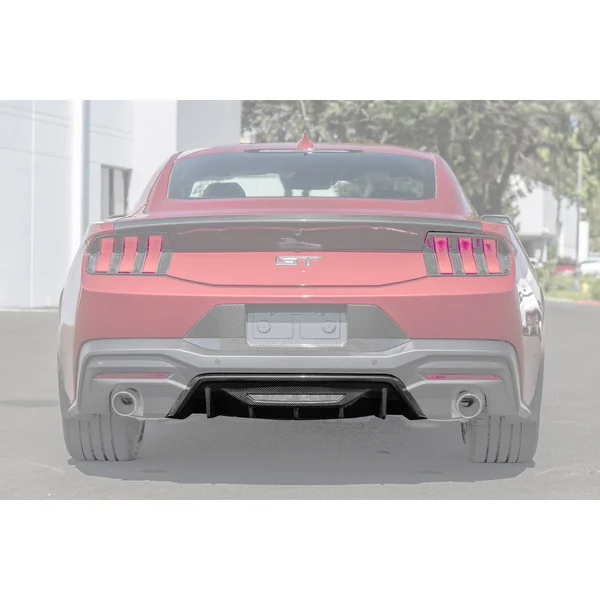 S650 Mustang Track Package Finned Rear Diffuser, Carbon Fiber2024-2026 Ford Mustang GT & EcoBoost