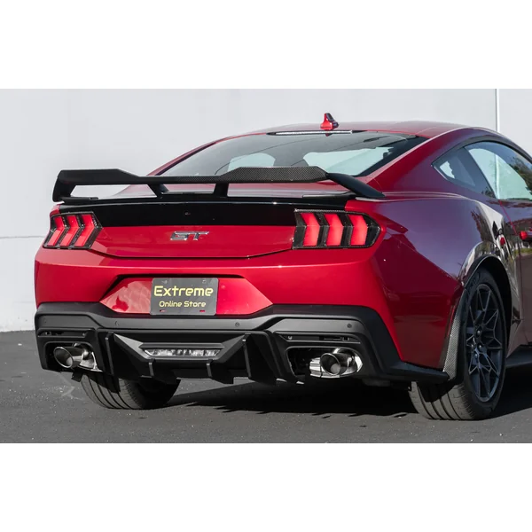 S650 Mustang Track Style Rear Diffuser, Unpainted2024-2026 Ford Mustang GT & EcoBoost w/ Quad Tips - Image 4