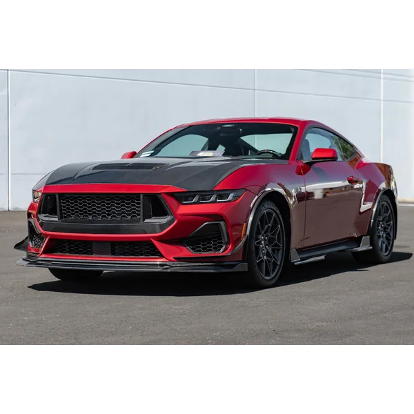S650 Mustang Upper Front Grille w/ GT Mesh Cover, Carbon Fiber2024-2026 Ford Mustang GT & EcoBoost - Image 3