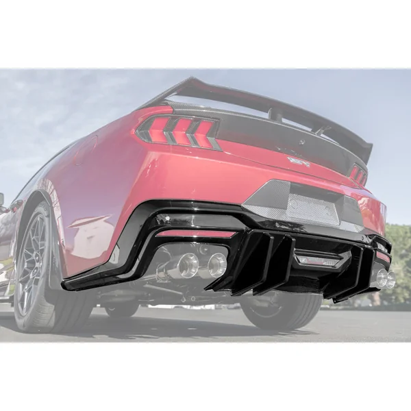 S650 Mustang V2 Package Rear Diffuser, Gloss Black2024-2026 Ford Mustang