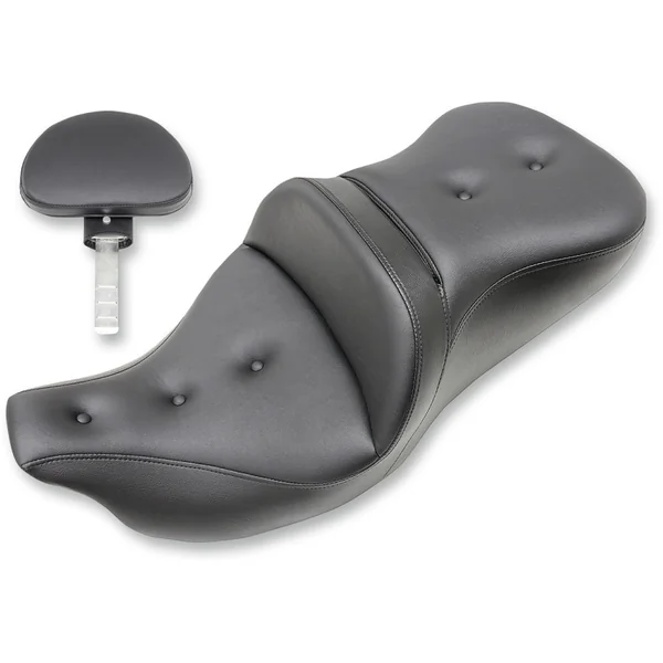 Saddlemen Extended Reach Road Sofa Pillow Top Seat w/ Backrest for 2008-2023 Harley Touring
