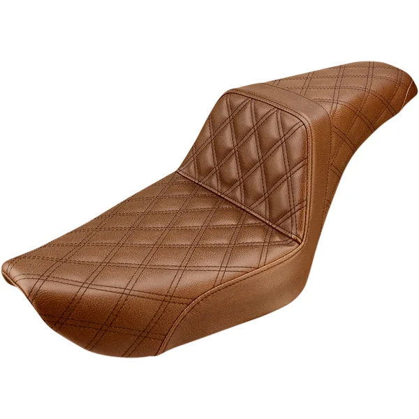 Saddlemen Full LS Step Up Seat for 1996-2003 Harley Dyna - Brown