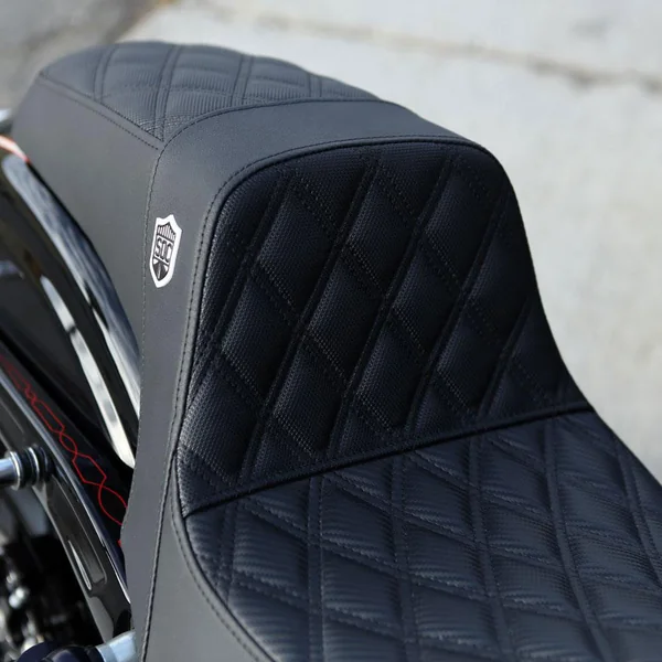 San Diego Customs Pro Series Performance Gripper Seat for 2006-2017 Harley Dyna - Black - Image 2