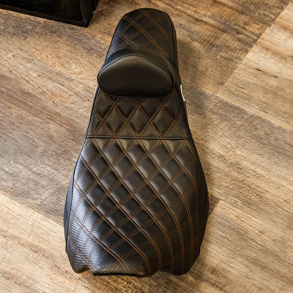 San Diego Customs Pro Series Performance Gripper Seat with Backrest for 2008-2023 Harley Touring - Bronze Stitch - Image 4