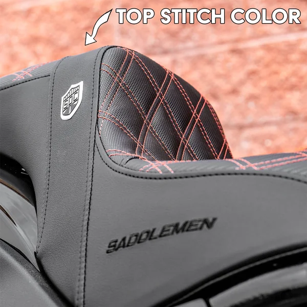 San Diego Customs Pro Series Seat with Backrest for 2018-2024 Harley Low Rider S - Customizable - Image 3