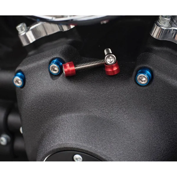 Santoro Fabworx Deluxe Chacho Engine Bolt Kit for Harley M8 Softail/Touring - Red - Image 2