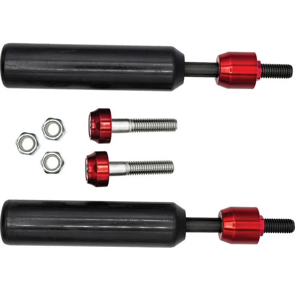 Santoro Fabworx Way Kool Shock Mount Sliders for 2009-2017 Harley Dyna - Red