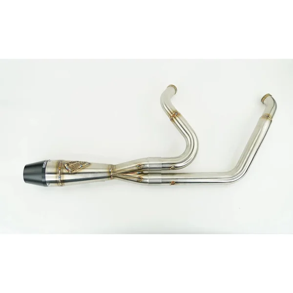 Sawicki 2-1 Shorty Exhaust for 2017-2023 Harley Touring - Brushed