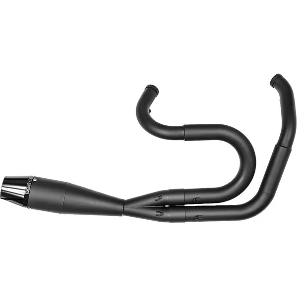 Sawicki 2-1 Stainless Shorty Big Inch Exhaust for 1991-2017 Harley Dyna - Black